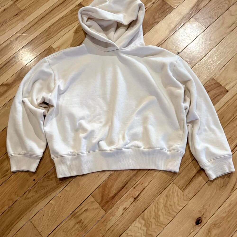 A New Day White Cropped Hoodie